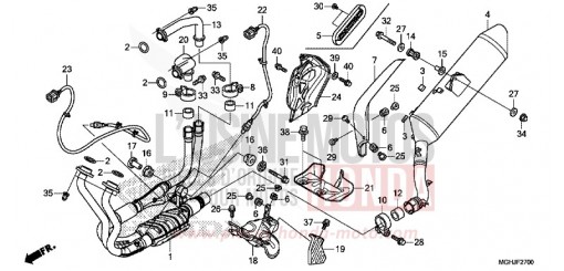 EXHAUST MUFFLER VFR1200XJ de 2018